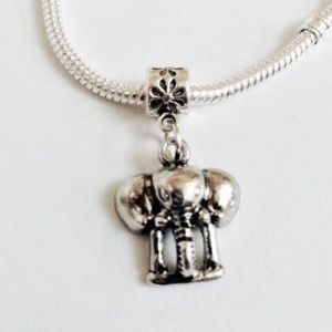 “Elephant” Dangling Charm Bead For European Style Charm Bracelets